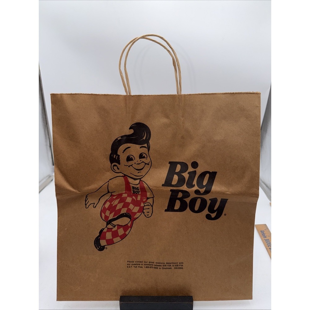 Vintage Big Boy Original Restaurant Food Take Out Kraft Paper Shopping Bag